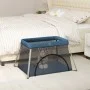 Playground for babies with navy blue linen fabric mattress by vidaXL, Baby Playpens - Ref: Foro24-10304, Price: 60,19 €, Disc...