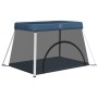 Playground for babies with navy blue linen fabric mattress by vidaXL, Baby Playpens - Ref: Foro24-10304, Price: 60,62 €, Disc...