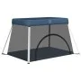 Playground for babies with navy blue linen fabric mattress by vidaXL, Baby Playpens - Ref: Foro24-10304, Price: 60,19 €, Disc...