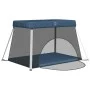 Playground for babies with navy blue linen fabric mattress by vidaXL, Baby Playpens - Ref: Foro24-10304, Price: 60,19 €, Disc...