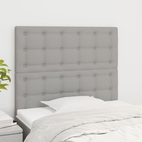 Kopfteile 2 Einheiten aus hellgrauem Stoff 100x5x78/88 cm von vidaXL, Kopf- und Fußteile - Ref: Foro24-3116756, Preis: 63,53 ...