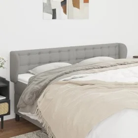 Light gray fabric headboard 203x23x78/88 cm by vidaXL, Headboards and footboards - Ref: Foro24-3117600, Price: 77,72 €, Disco...
