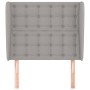 Kopfteil mit hellgrauen Stoffohren 103x23x118/128 cm von vidaXL, Kopf- und Fußteile - Ref: Foro24-3118380, Preis: 78,42 €, Ra...
