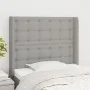 Headboard with light gray fabric ears 103x16x118/128 cm by vidaXL, Headboards and footboards - Ref: Foro24-3120004, Price: 73...