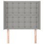 Kopfteil mit hellgrauen Stoffohren 103x16x118/128 cm von vidaXL, Kopf- und Fußteile - Ref: Foro24-3120004, Preis: 74,67 €, Ra...