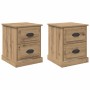 Armario de Noche 2 pcs Roble artisan 39 x 39 x 47.5 cm