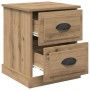 Armario de Noche 2 pcs Roble artisan 39 x 39 x 47.5 cm