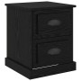 Armario de Noche con cajón 2 pcs Roble negro 39 x 39 x 47.5 cm