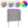 Cabecero con LED de tela gris claro 103x16x118/128 cm de vidaXL, Cabeceros y pies de cama - Ref: Foro24-3124472, Precio: 82,1...