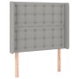 Hellgraues Stoffkopfteil mit LED 103x16x118/128 cm von vidaXL, Kopf- und Fußteile - Ref: Foro24-3124472, Preis: 80,73 €, Raba...