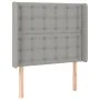 Light gray fabric headboard with LED 103x16x118/128 cm by vidaXL, Headboards and footboards - Ref: Foro24-3124472, Price: 82,...