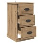Armario de Noche con cajón Roble artesanal 39 x 39 x 67,5 cm