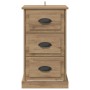 Armario de Noche con cajón Roble artesanal 39 x 39 x 67,5 cm