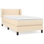 Box spring bed with cream fabric mattress 90x200 cm by vidaXL, Beds and slatted bases - Ref: Foro24-3126138, Price: 295,83 €,...