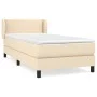 Box spring bed with cream fabric mattress 90x200 cm by vidaXL, Beds and slatted bases - Ref: Foro24-3126138, Price: 290,73 €,...