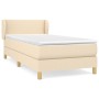 Box spring bed with cream fabric mattress 90x200 cm by vidaXL, Beds and slatted bases - Ref: Foro24-3126618, Price: 294,49 €,...