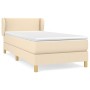 Box spring bed with cream fabric mattress 90x200 cm by vidaXL, Beds and slatted bases - Ref: Foro24-3126698, Price: 291,26 €,...