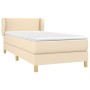Box spring bed with cream fabric mattress 90x200 cm by vidaXL, Beds and slatted bases - Ref: Foro24-3126698, Price: 291,26 €,...