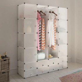 Modular wardrobe with 18 compartments white 37x146x180.5 cm by vidaXL, Wardrobes - Ref: Foro24-240502, Price: 114,55 €, Disco...