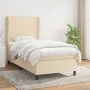 Box spring bed with cream fabric mattress 90x200 cm by vidaXL, Beds and slatted bases - Ref: Foro24-3127778, Price: 349,05 €,...