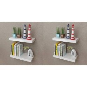 Wandregale 4 Einheiten weiß 40 cm von vidaXL, Regale und Regale - Ref: Foro24-275996, Preis: 54,58 €, Rabatt: %