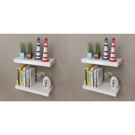 Wandregale 4 Einheiten weiß 40 cm von vidaXL, Regale und Regale - Ref: Foro24-275996, Preis: 54,58 €, Rabatt: %