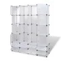 Modularer Kleiderschrank mit 18 Fächern weiß 37x146x180,5 cm von vidaXL, Kleiderschränke - Ref: Foro24-240502, Preis: 112,63 ...