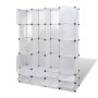 Modularer Kleiderschrank mit 18 Fächern weiß 37x146x180,5 cm von vidaXL, Kleiderschränke - Ref: Foro24-240502, Preis: 114,55 ...