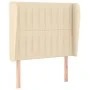 Box spring bed with cream fabric mattress 90x200 cm by vidaXL, Beds and slatted bases - Ref: Foro24-3128098, Price: 334,55 €,...
