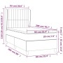 Boxspringbett mit cremefarbener Stoffmatratze 90x200 cm von vidaXL, Betten und Lattenroste - Ref: Foro24-3128098, Preis: 341,...