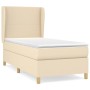 Cama box spring con colchón tela color crema 90x200 cm de vidaXL, Camas y somieres - Ref: Foro24-3128338, Precio: 339,89 €, D...