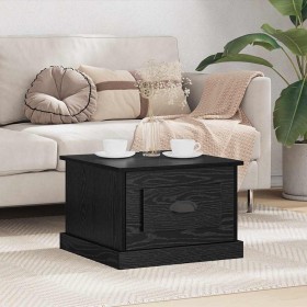Mesa de Café Roble negro 50 x 50 x 35 cm Madera contrachapada