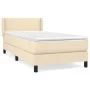 Box spring bed with cream fabric mattress 90x200 cm by vidaXL, Beds and slatted bases - Ref: Foro24-3129526, Price: 280,64 €,...
