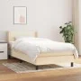 Box spring bed with cream fabric mattress 90x200 cm by vidaXL, Beds and slatted bases - Ref: Foro24-3129606, Price: 281,47 €,...