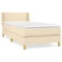 Box spring bed with cream fabric mattress 90x200 cm by vidaXL, Beds and slatted bases - Ref: Foro24-3130166, Price: 272,98 €,...