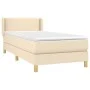 Box spring bed with cream fabric mattress 90x200 cm by vidaXL, Beds and slatted bases - Ref: Foro24-3130166, Price: 272,98 €,...