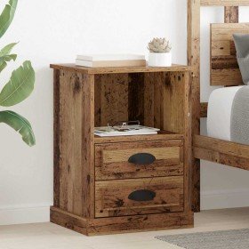 Armario de Noche con cajón 2 pcs Madera vieja 43 x 36 x 60 cm en Mesitas de noche | Comprar online en Foro24