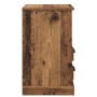 Armario de Noche con cajón 2 pcs Madera vieja 43 x 36 x 60 cm