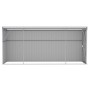 Cobertizo de jardín pared acero galvanizado gris 118x382x178 cm de vidaXL, Cobertizos - Ref: Foro24-316230, Precio: 284,75 €,...