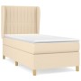 Box spring bed with cream fabric mattress 90x200 cm by vidaXL, Beds and slatted bases - Ref: Foro24-3128658, Price: 341,81 €,...