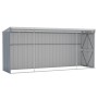 Cobertizo de jardín pared acero galvanizado gris 118x382x178 cm de vidaXL, Cobertizos - Ref: Foro24-316230, Precio: 284,75 €,...