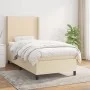 Box spring bed with cream fabric mattress 90x200 cm by vidaXL, Beds and slatted bases - Ref: Foro24-3131246, Price: 332,81 €,...