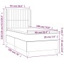 Box spring bed with blue fabric mattress 90x190 cm by vidaXL, Beds and slatted bases - Ref: Foro24-3132119, Price: 328,91 €, ...