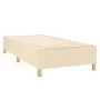 Box spring bed with cream fabric mattress 90x200 cm by vidaXL, Beds and slatted bases - Ref: Foro24-3132126, Price: 335,56 €,...