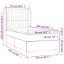 Box spring bed with cream fabric mattress 90x200 cm by vidaXL, Beds and slatted bases - Ref: Foro24-3132126, Price: 341,27 €,...