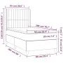 Box spring bed with cream fabric mattress 90x200 cm by vidaXL, Beds and slatted bases - Ref: Foro24-3132126, Price: 335,56 €,...