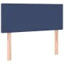 Box spring bed with mattress and LED blue fabric 90x190 cm by vidaXL, Beds and slatted bases - Ref: Foro24-3132963, Price: 31...