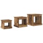Mesa de Café 3 pcs Madera Vieja Madera contrachapada