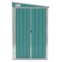 Cobertizo de jardín pared acero galvanizado verde 118x194x178cm de vidaXL, Cobertizos - Ref: Foro24-316221, Precio: 174,24 €,...