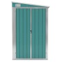 Cobertizo de jardín pared acero galvanizado verde 118x194x178cm de vidaXL, Cobertizos - Ref: Foro24-316221, Precio: 176,21 €,...